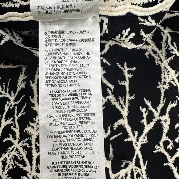 Alexander McQueen Ivory Fit-and-Flare Dress with Black Branch Embroidery - Picture 8 of 8